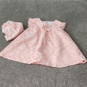 Wonder Nation Pink Baby Dress with Bloomers